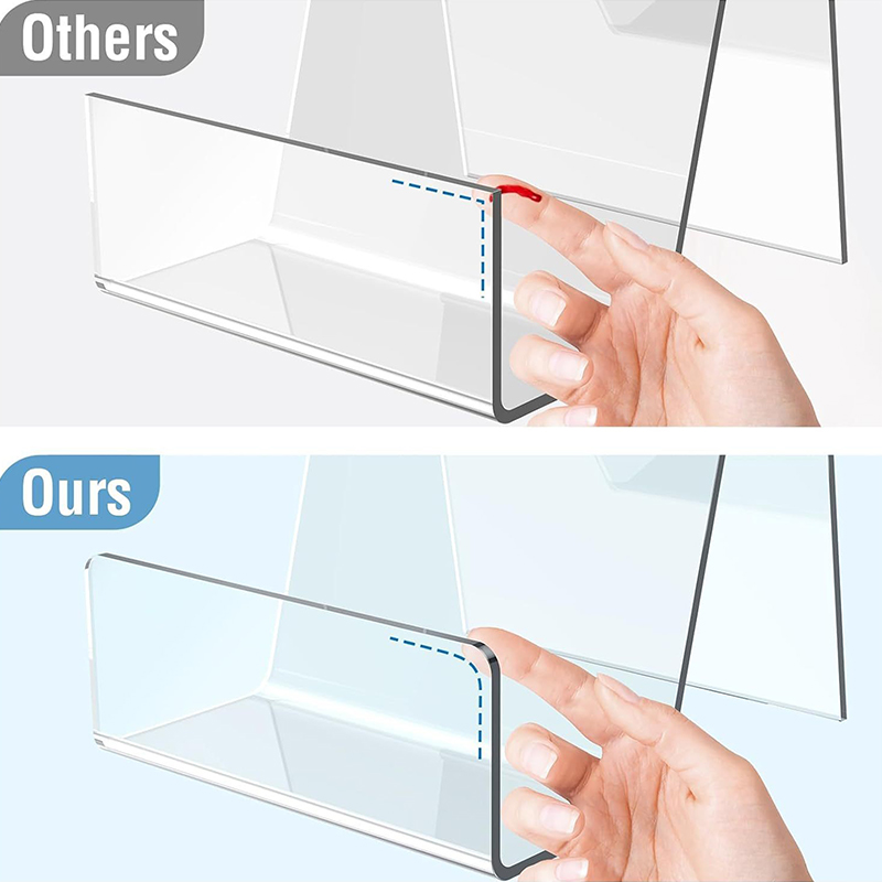 Clear Acrylic Book Stand Holder - 【M】Rak Akrilik untuk Menampilkan Buku Komik,