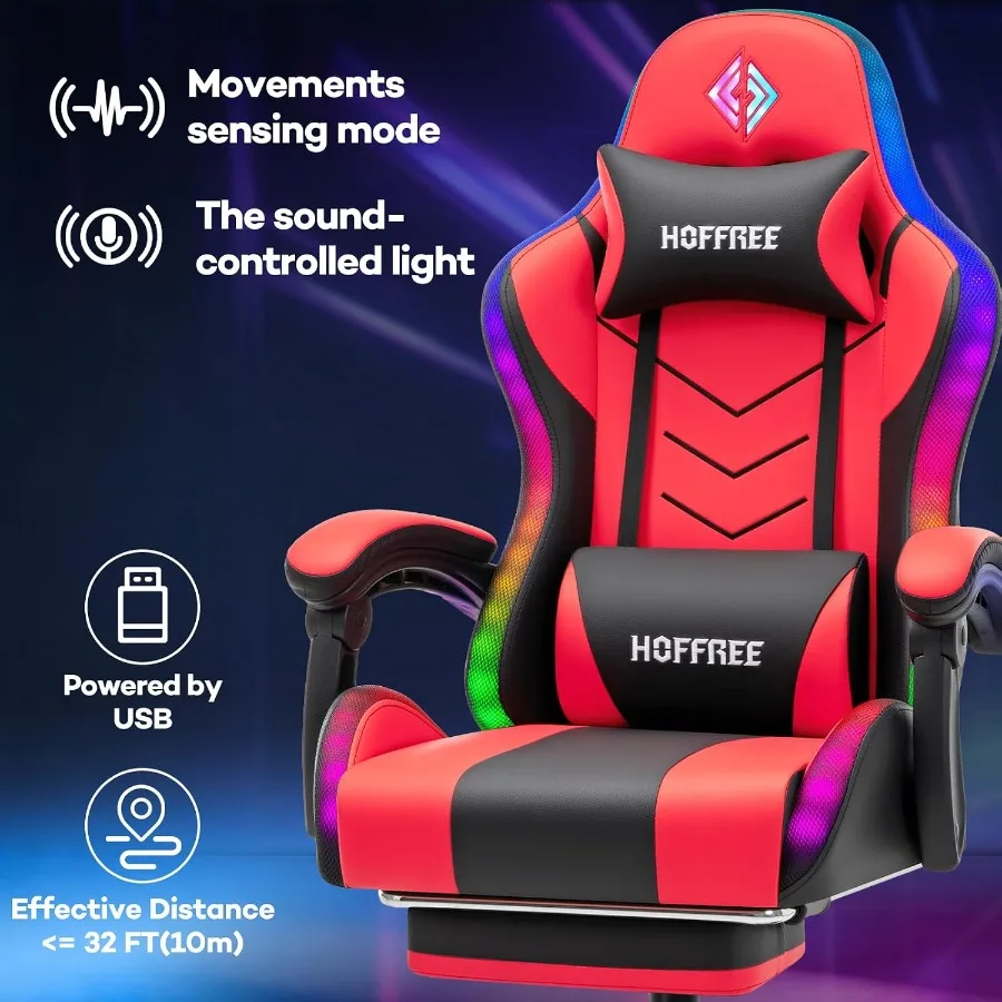 Kursi Gaming RGB dengan Speake - Music ulasan dan harga