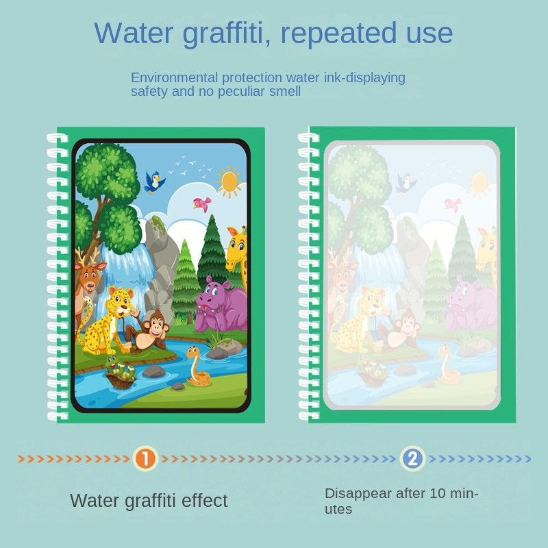 Buku gambar air ajaib buku mew - Reusable Water Magic Coloring Book ulasan dan harga