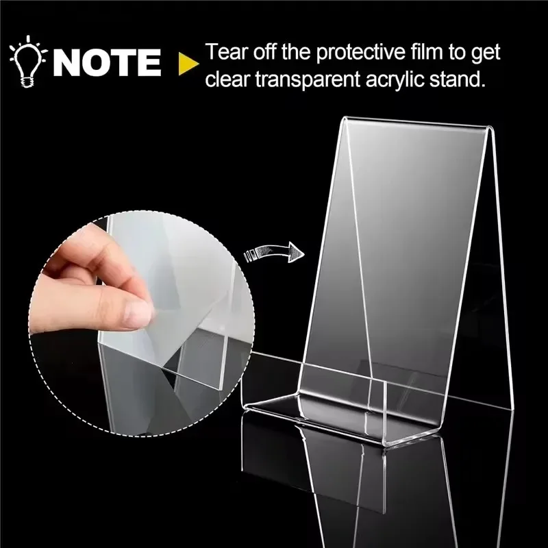1/2/4 buah Penyangga Buku Akri - Clear Acrylic Book Stand Holder ulasan dan harga