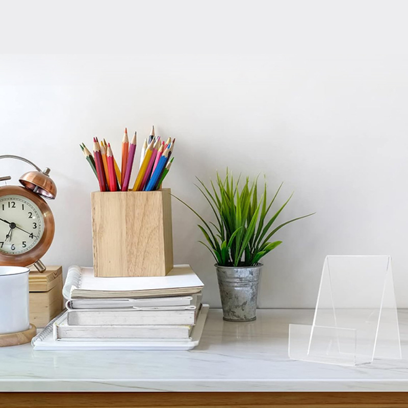 1/2/4 buah Penyangga Buku Akri - Clear Acrylic Book Stand Holder ulasan dan harga