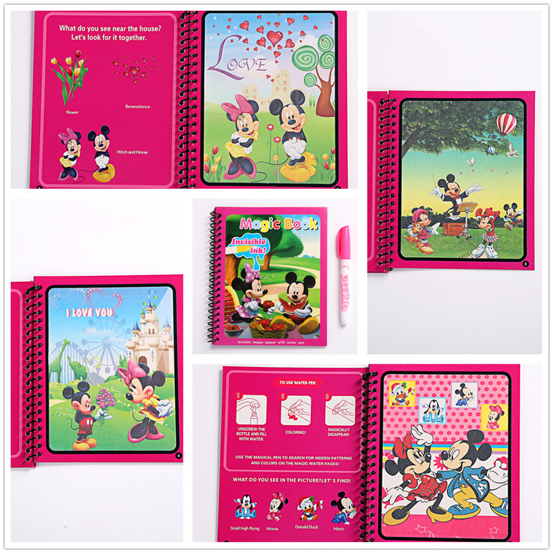Disney Minnie Mickey Air Lukis - Reusable Water Magic Coloring Book ulasan dan harga