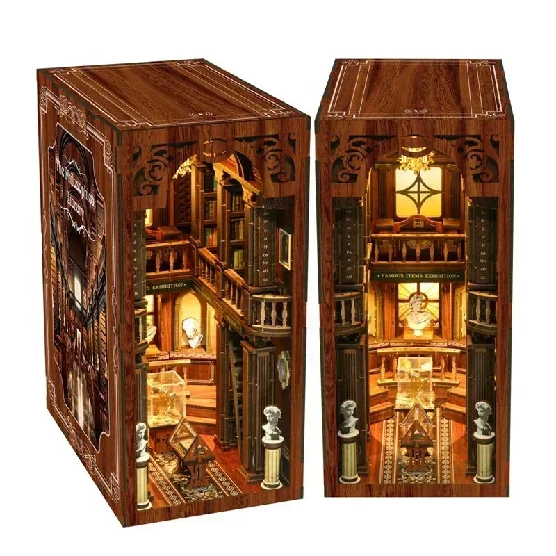 Rak Buku Miniatur Model Kit Ra - Diy Wooden Book Nook Kit Shelf Insert ulasan dan harga