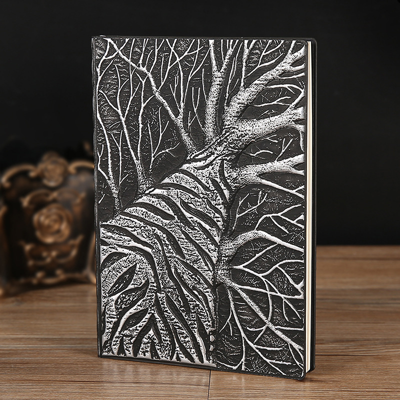 Buku Catatan Kulit PU Motif Po - Vintage Leather Journal Notebook ulasan dan harga