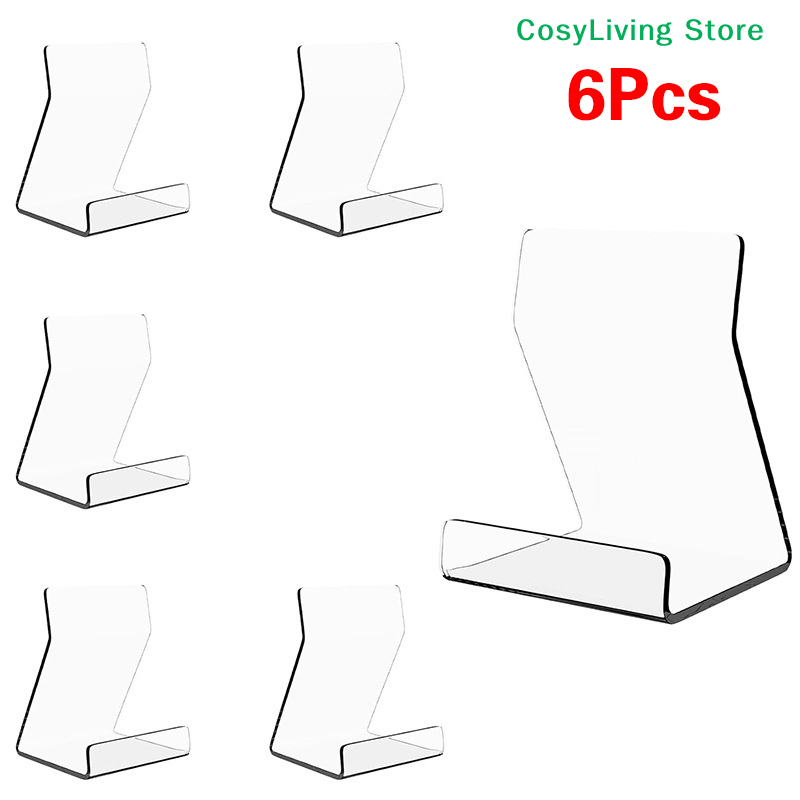 1/2/6 Buah Stand Display Akril - Clear Acrylic Book Stand Holder ulasan dan harga